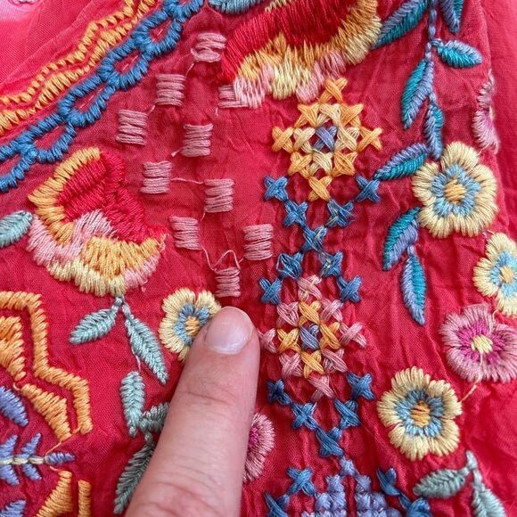 Johnny Was Floral Embroidered Blouse - Picture 4 of 6